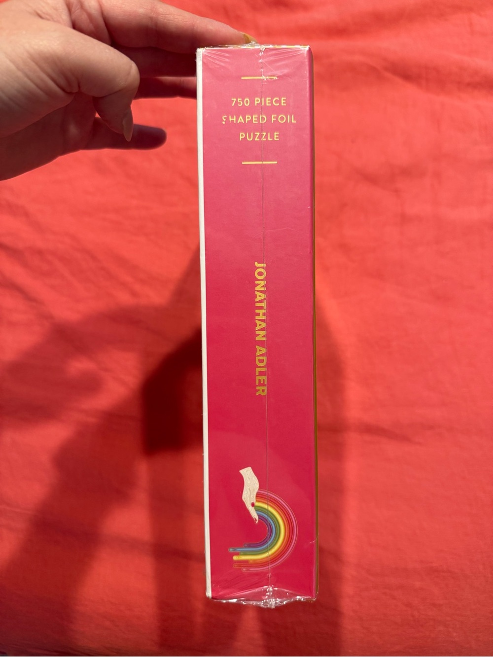 NIB JONATHAN ADLER 750 Piece Rainbow Gold Shaped Foil Modern Art Puzzle - Picture 4 of 5
